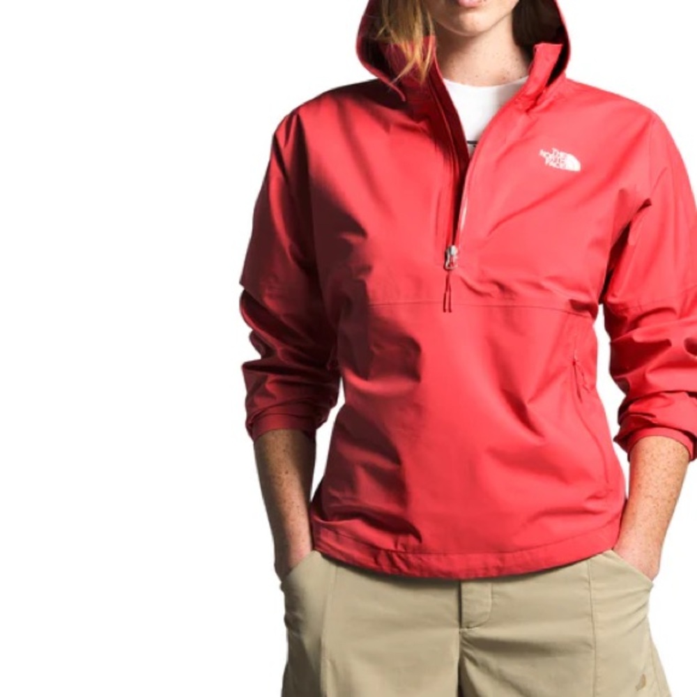The North face Women’s 1/4 zip rain coat Sz small